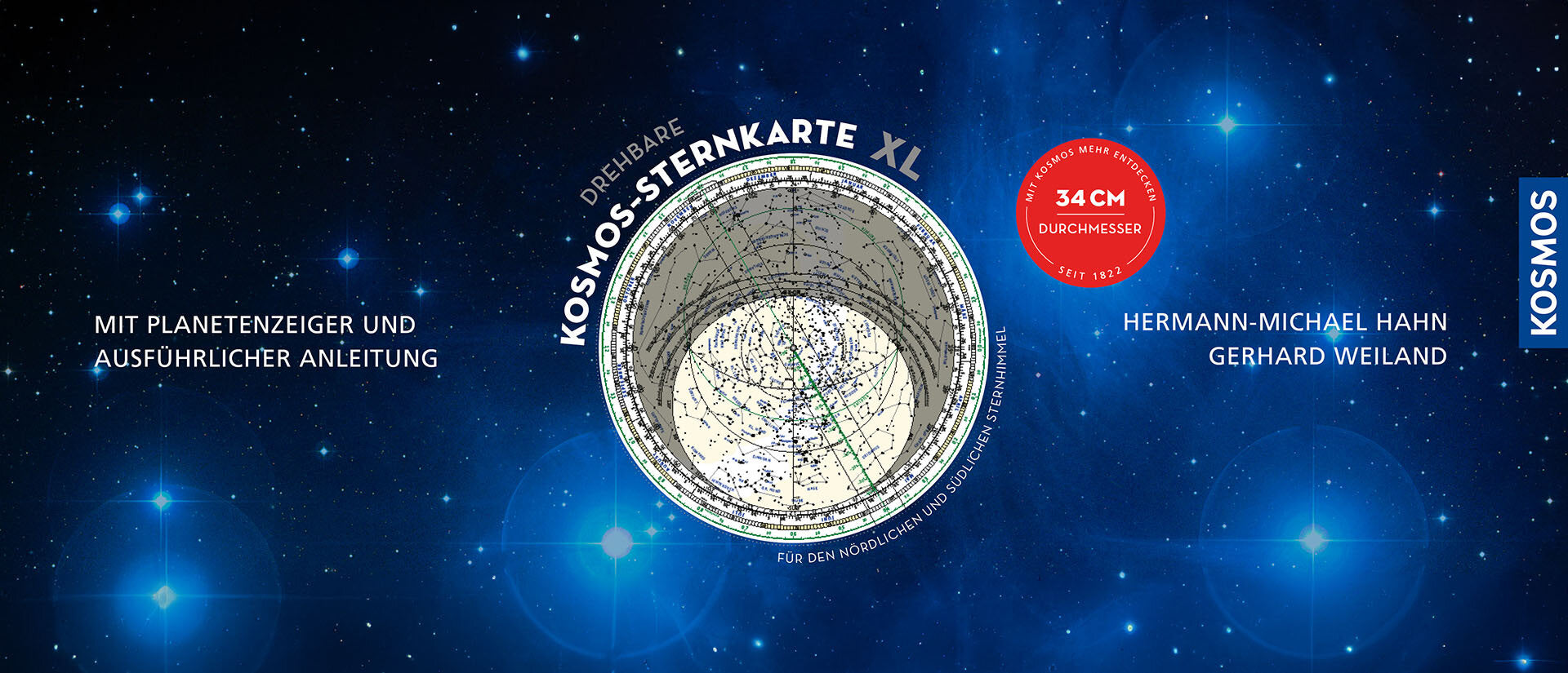Drehbare Kosmos-Sternkarte XL Banner