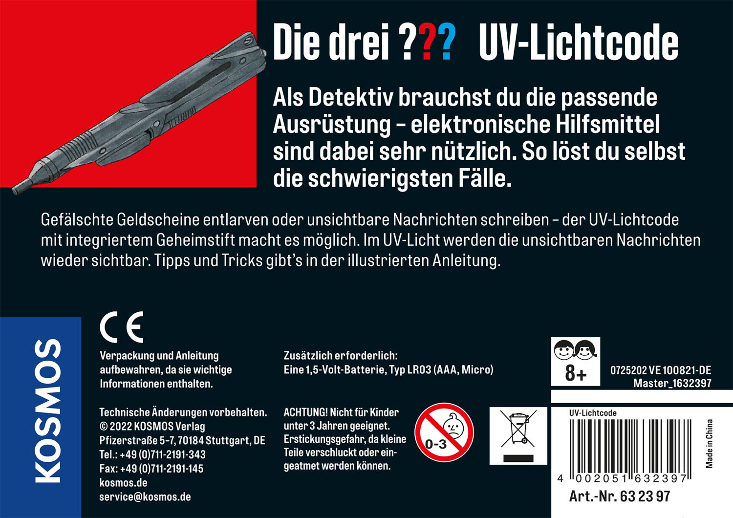 Die drei ??? UV-Lichtcode
