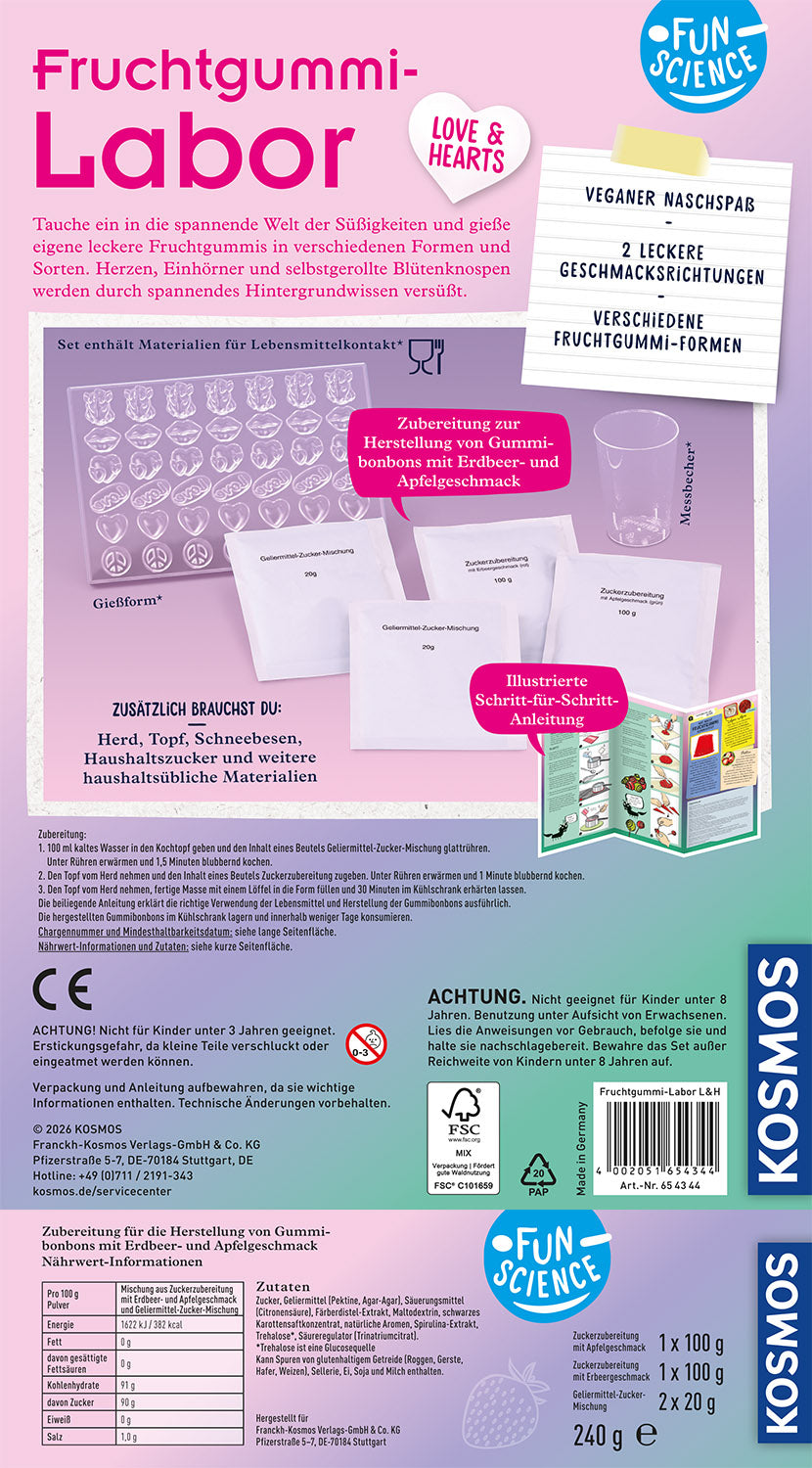 Fun Science Fruit Gummy Lab Love & Hearts
