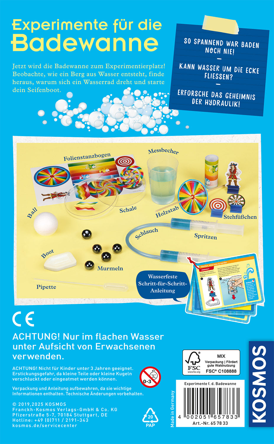 Experimente für die Badewanne