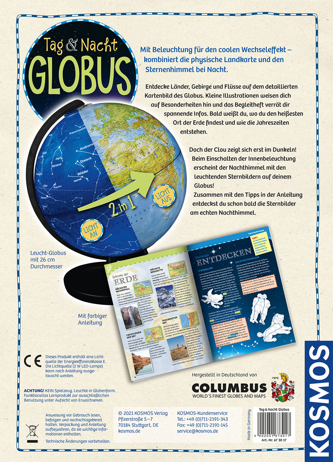 Tag und Nacht Globus
