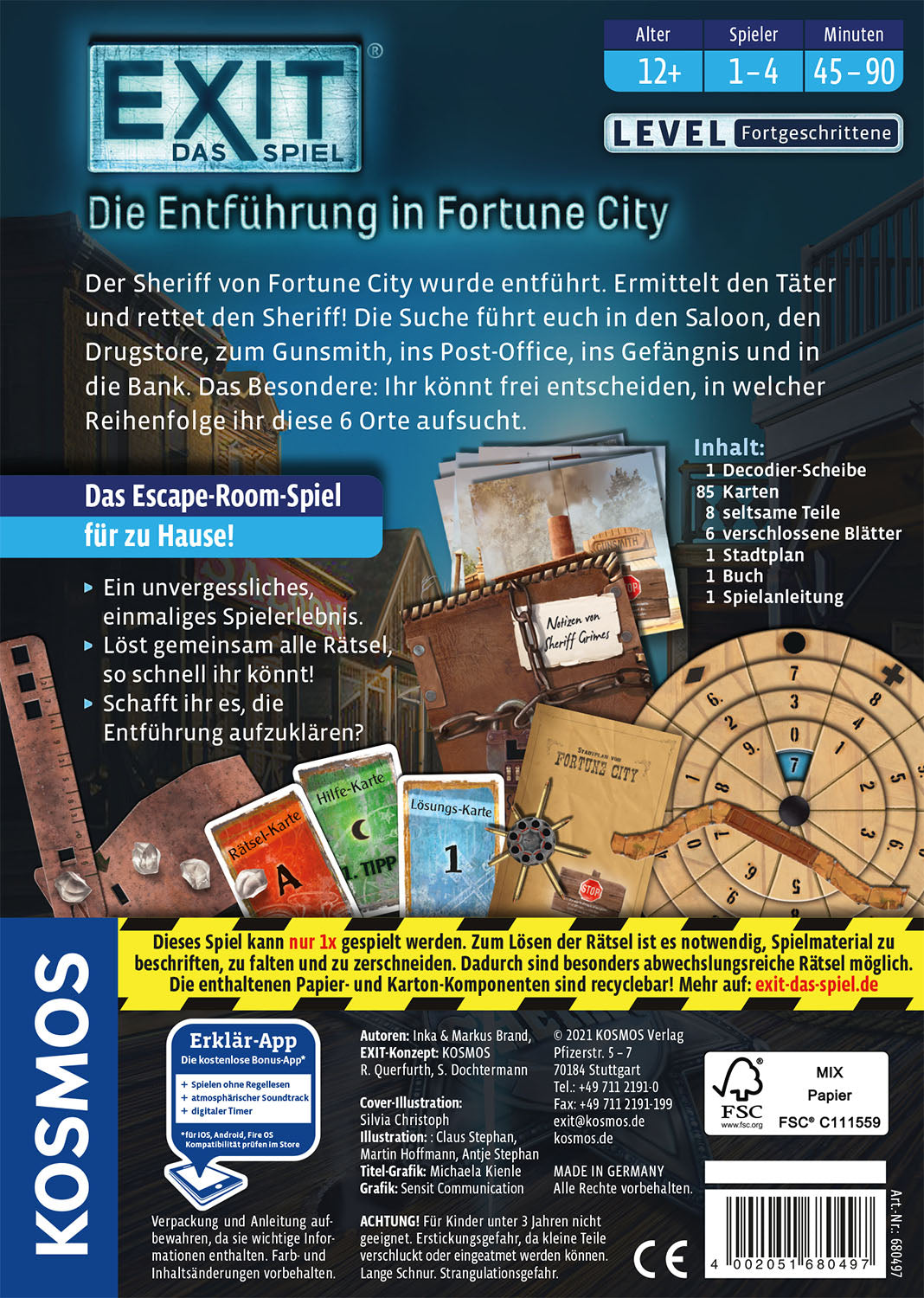 EXIT® - Das Spiel: Die Entführung in Fortune City