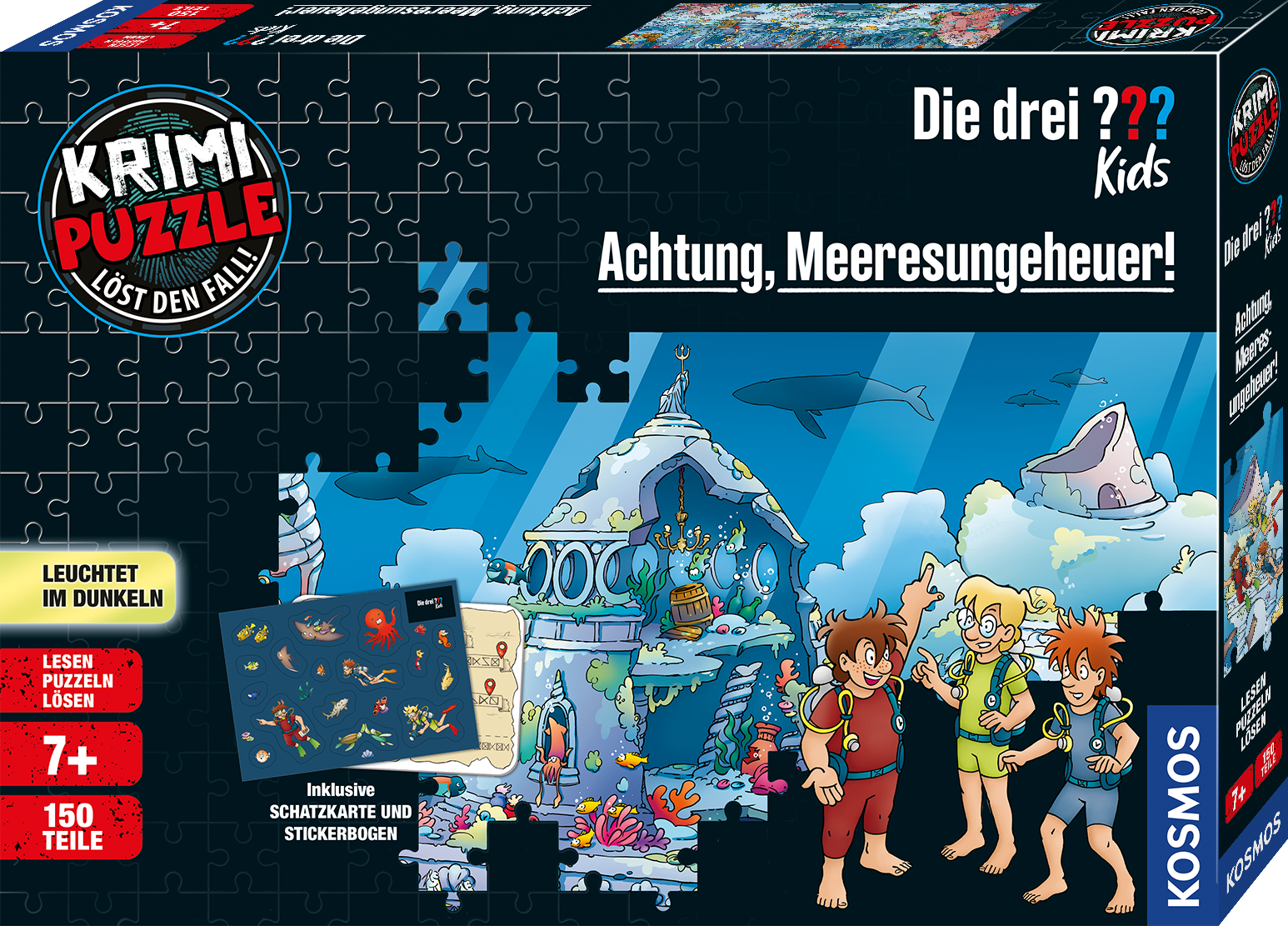 Krimi-Puzzle: Die drei ??? Kids - Achtung, Meeresungeheuer!