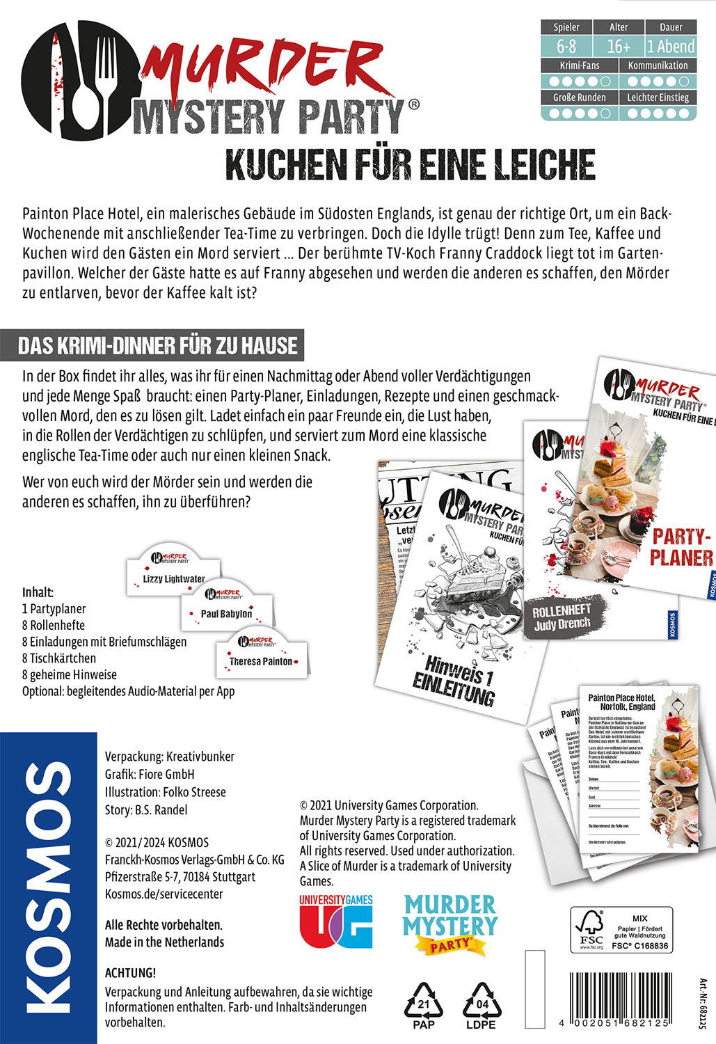 Murder Mystery Party Kuchen für eine Leiche