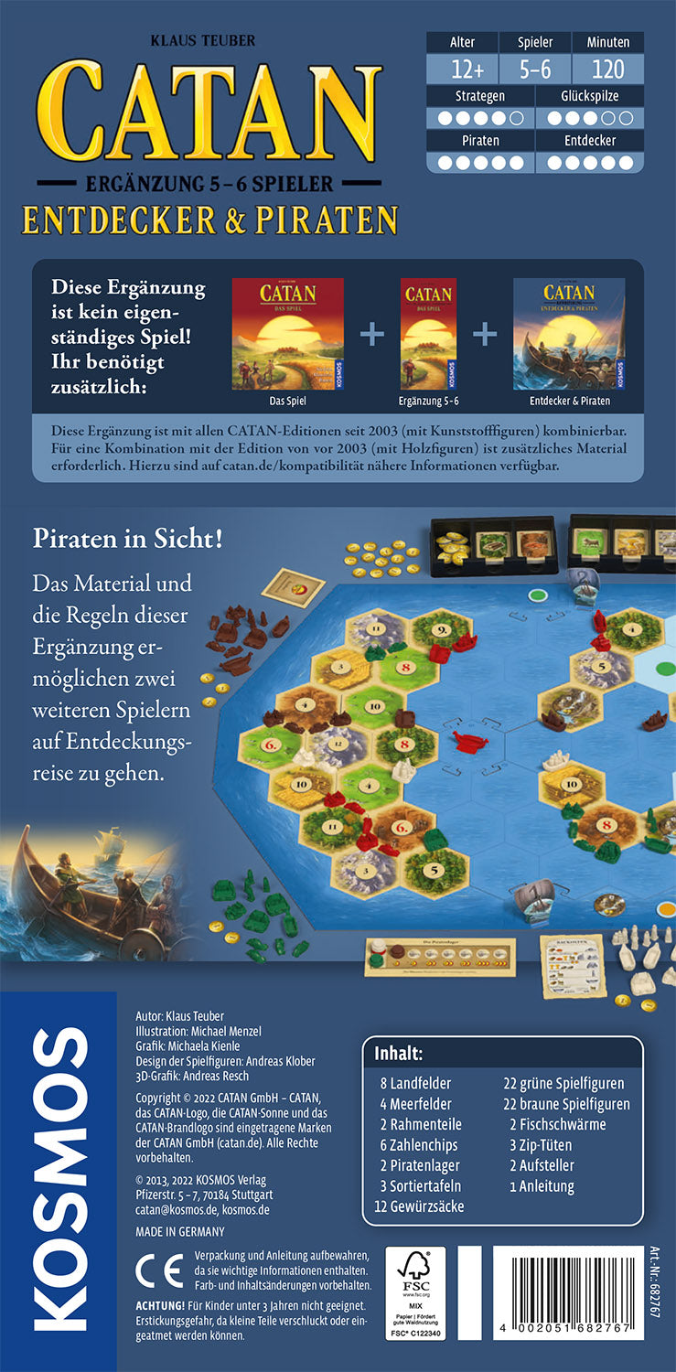 CATAN - Ergänzung 5-6 Spieler - Entdecker & Piraten