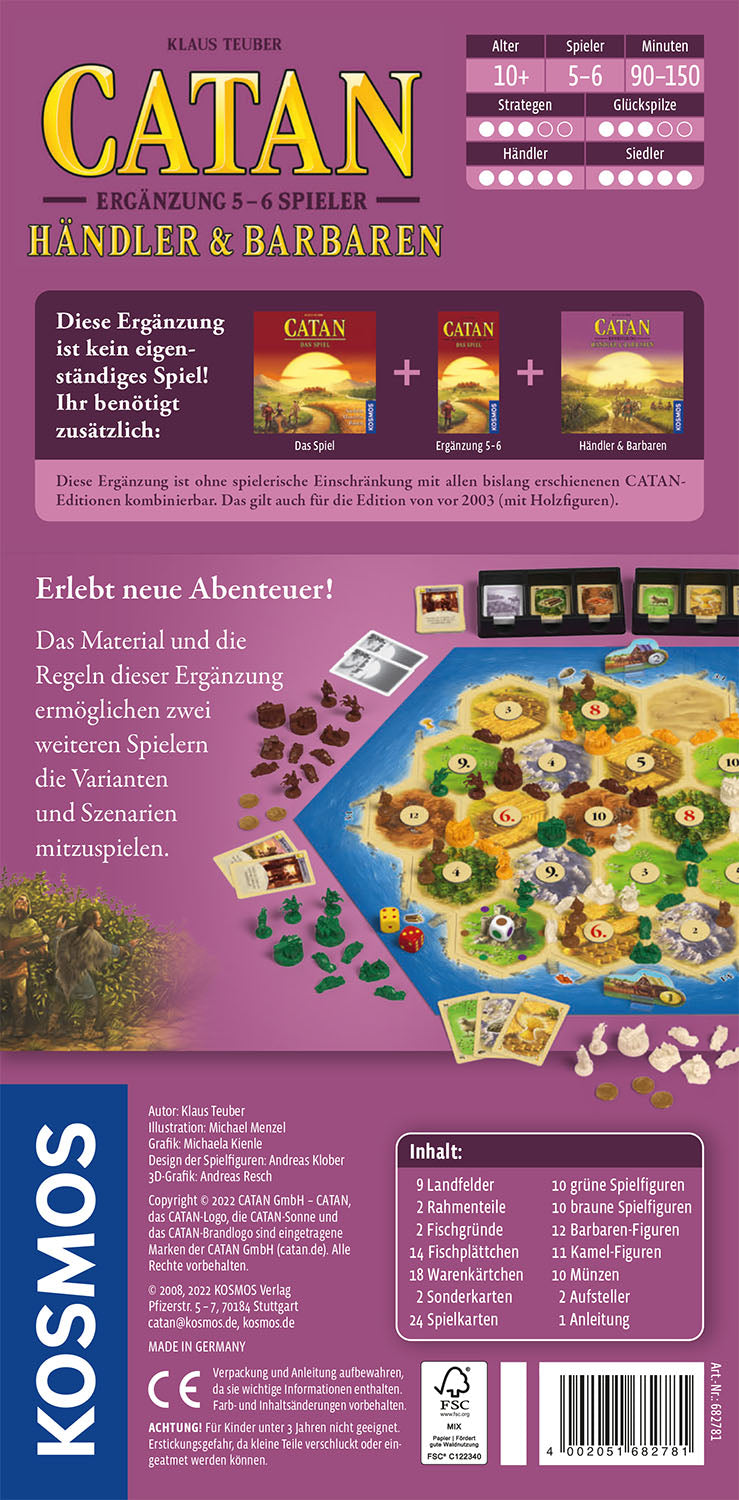 CATAN - Ergänzung 5-6 Spieler - Händler & Barbaren
