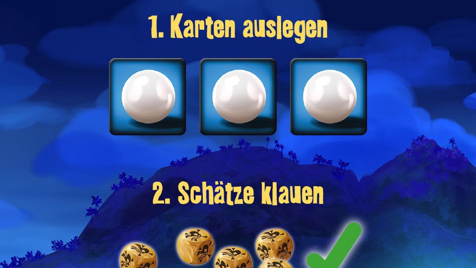 Karten auslegen und Schätze klauen