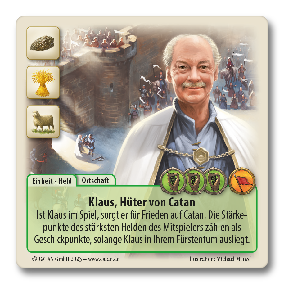 CATAN - Das Duell - Sonderkarte 2023 Klaus, Hüter von Catan