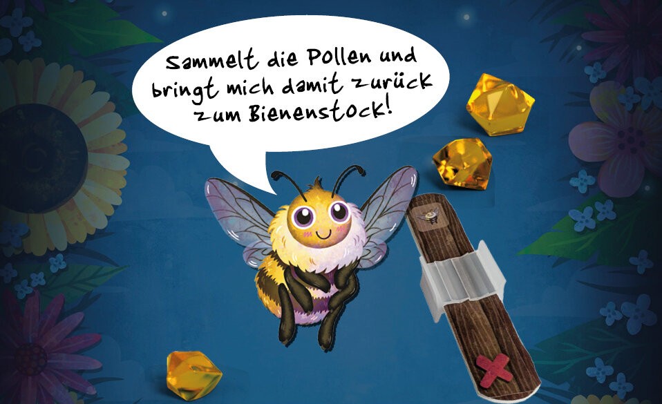 Blütenpollen sammeln und Bummelz zurückbringen