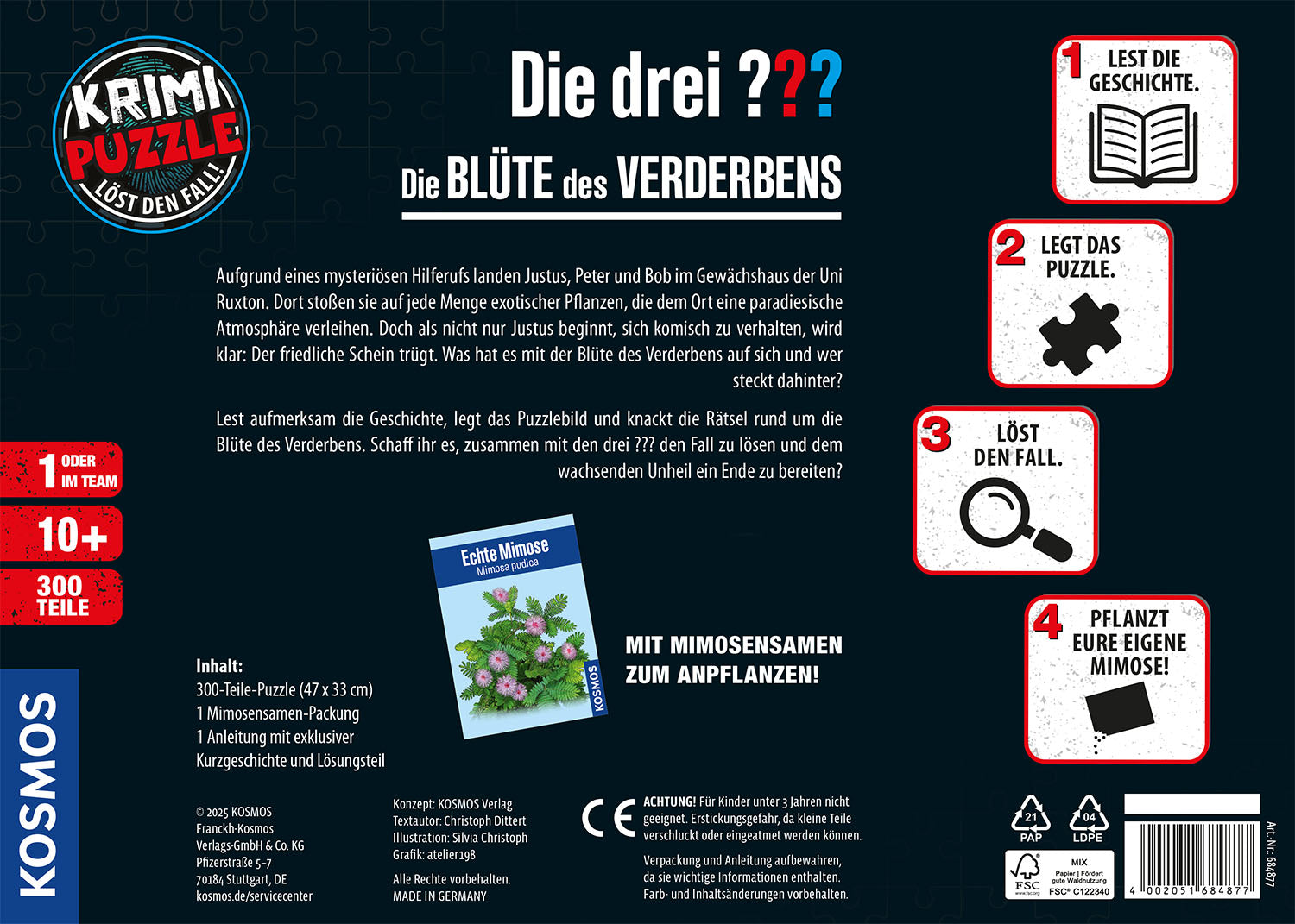 Krimi-Puzzle: Die drei ??? - Die Blüte des Verderbens