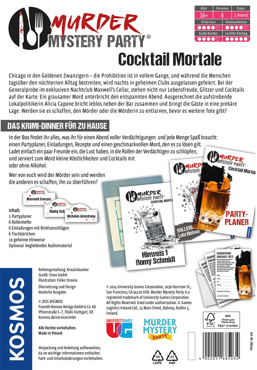 Murder Mystery Party Cocktail Mortale