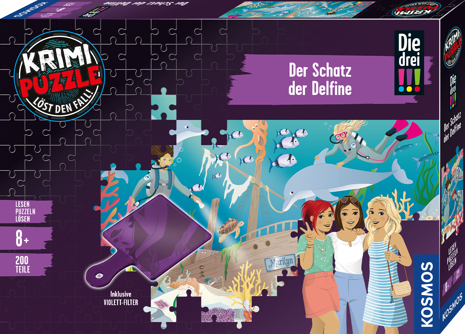 Krimi-Puzzle: Die drei !!! - Der Schatz der Delfine
