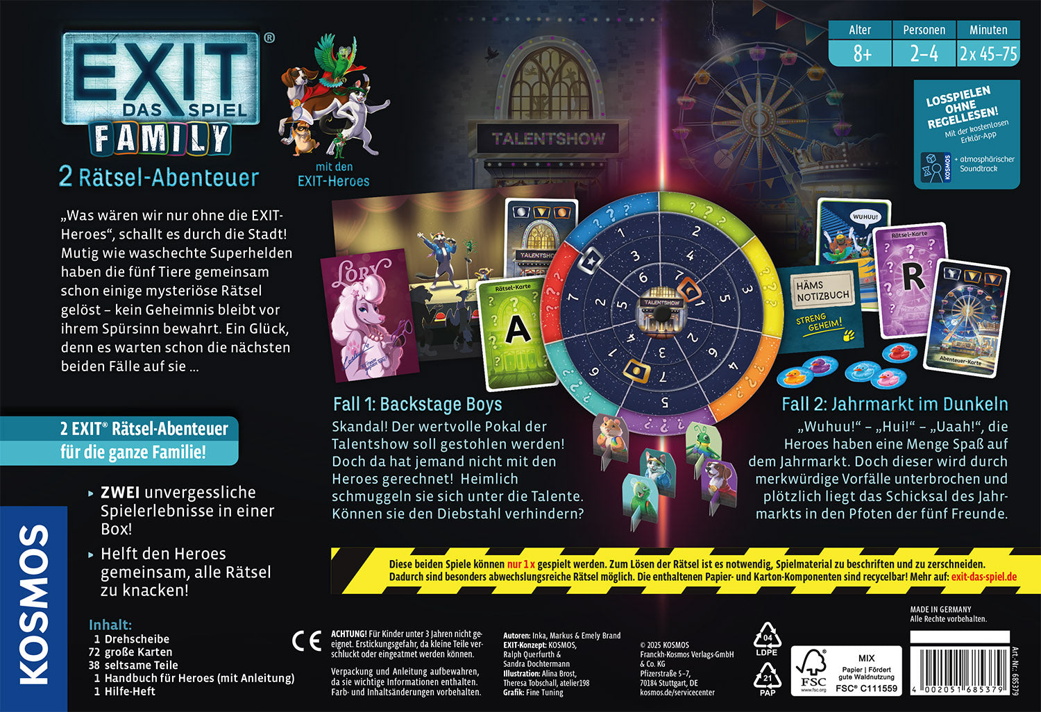 EXIT® - Das Spiel Family: Backstage Boys / Jahrmarkt im Dunkeln
