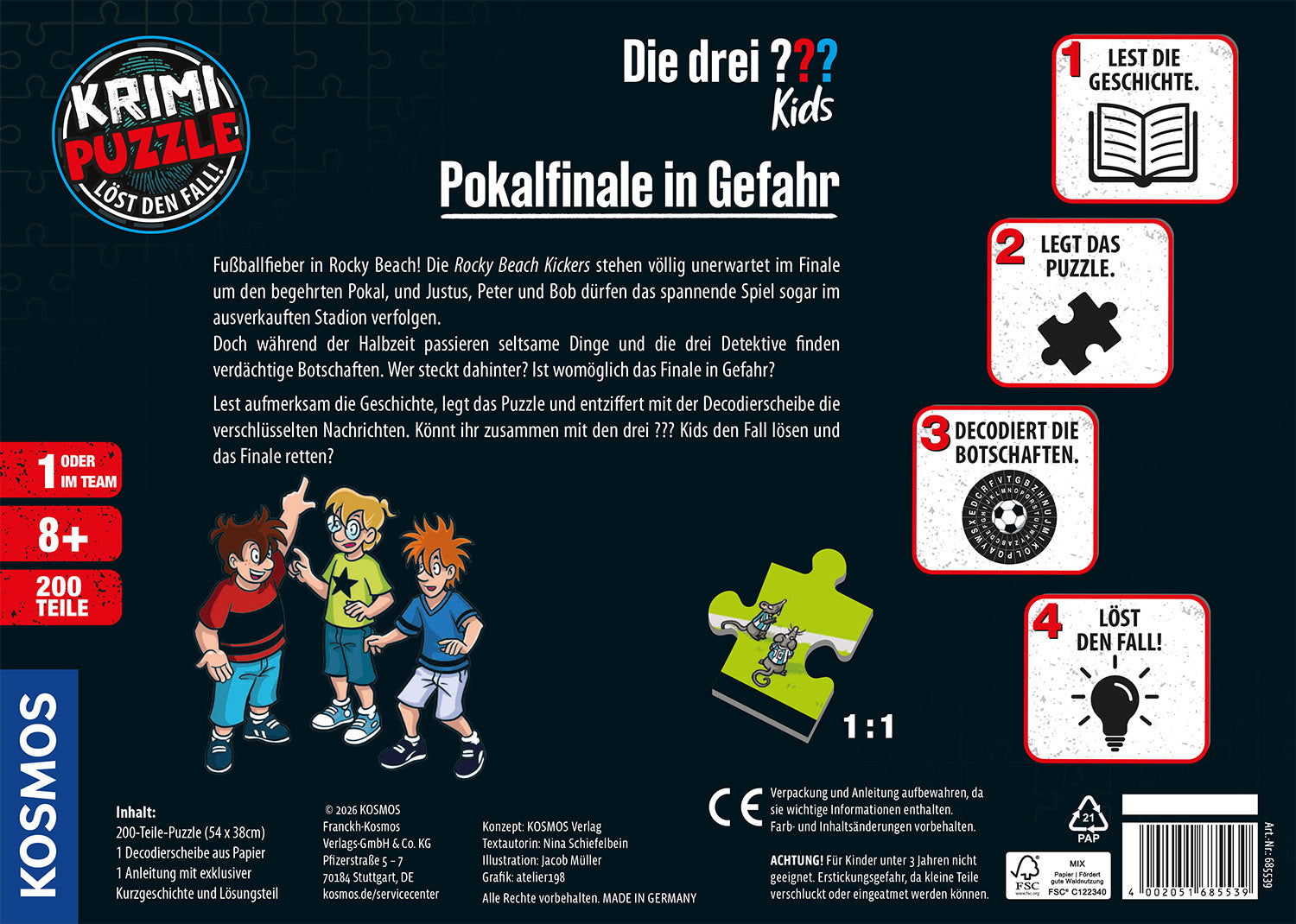 Krimi-Puzzle: Die drei ??? Kids - Pokalfinale in Gefahr