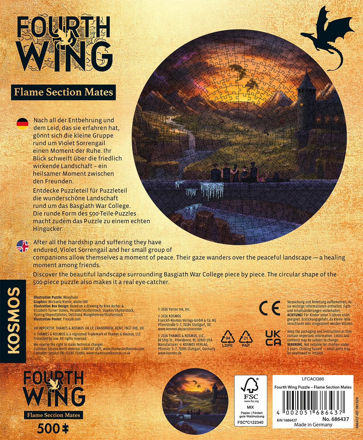 Fourth Wing Puzzle - Flame Section Mates