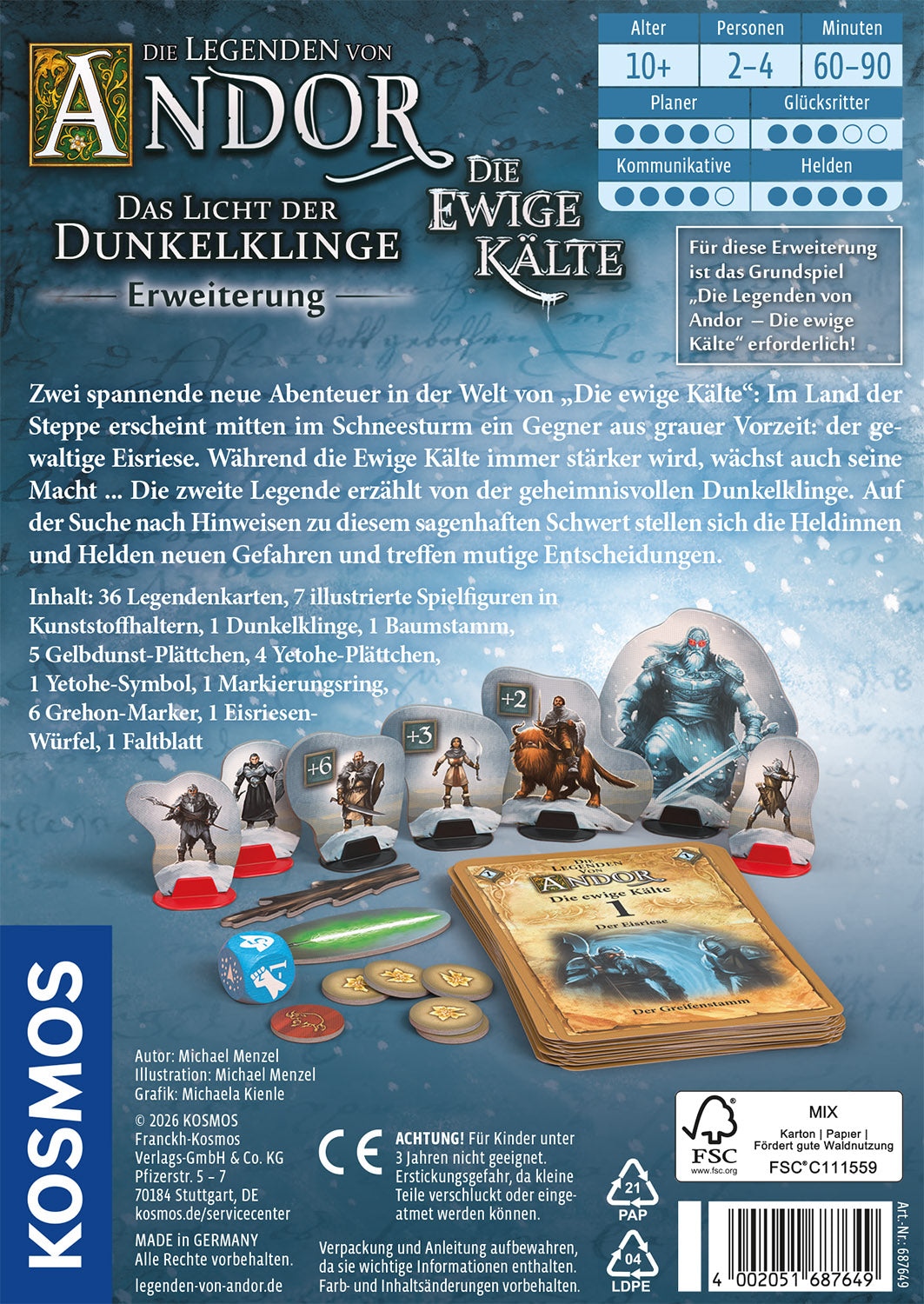 Die Legenden von Andor - Die Ewige Kälte - Erweiterung Das Licht der Dunkelklinge