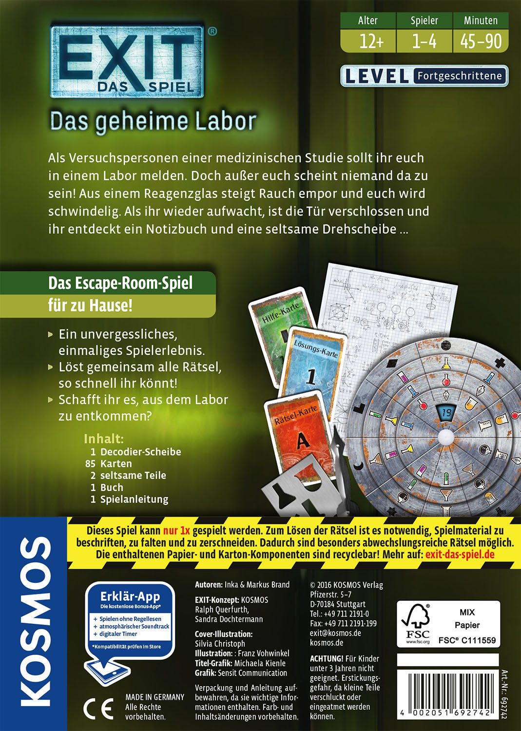 EXIT® - Das Spiel: Das geheime Labor