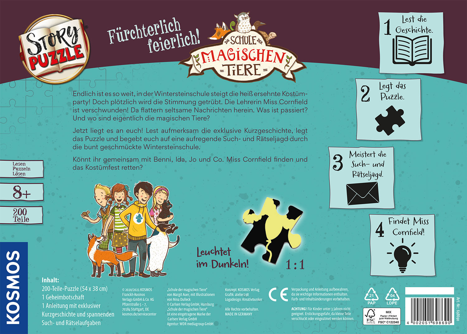 Story Puzzle: Die Schule der magischen Tiere - Fürchterlich feierlich!
