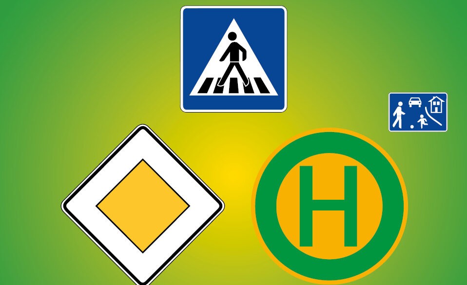 Straßenschilder kennenlernen