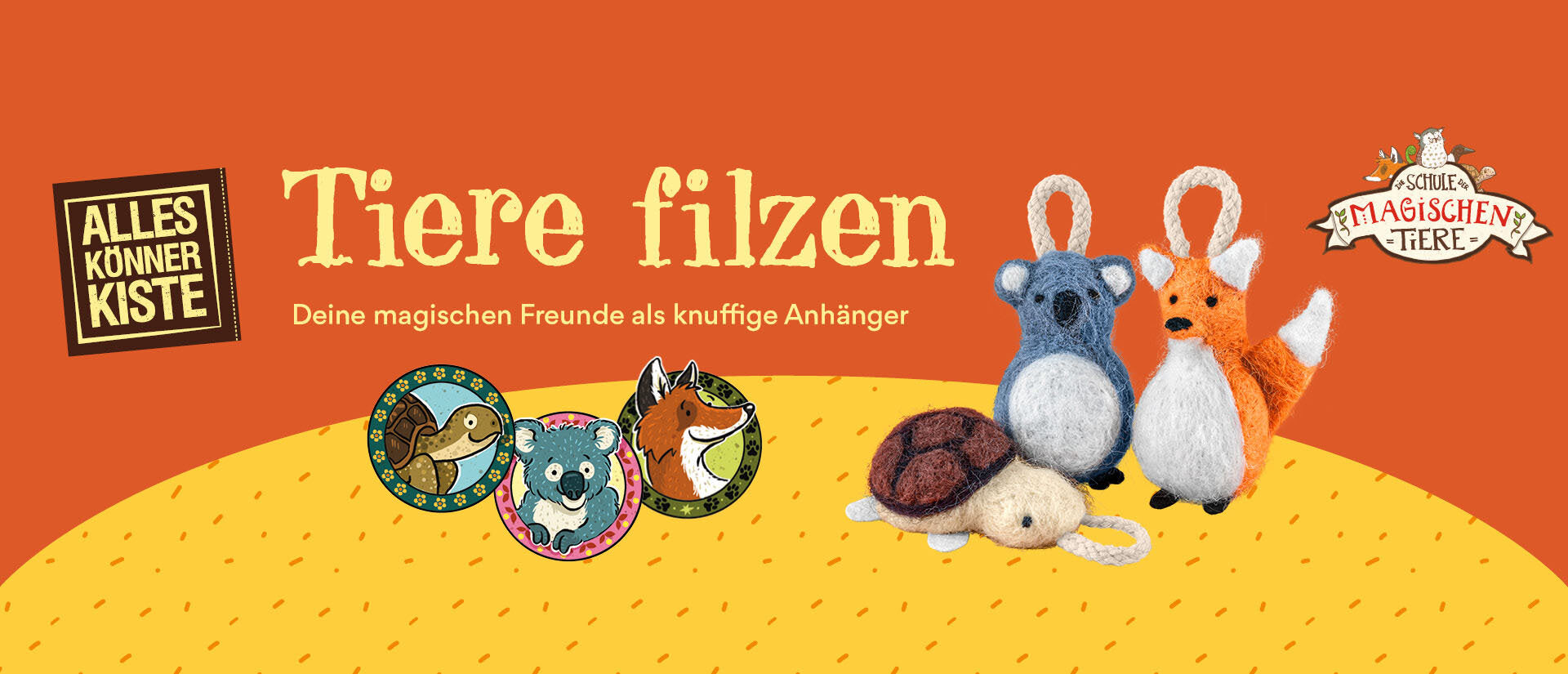 Die Schule der magischen Tiere - Tiere filzen Banner