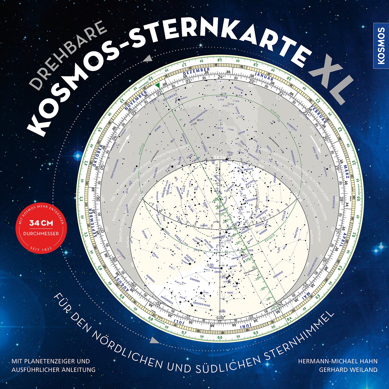Rotatable Cosmos Star Chart XL