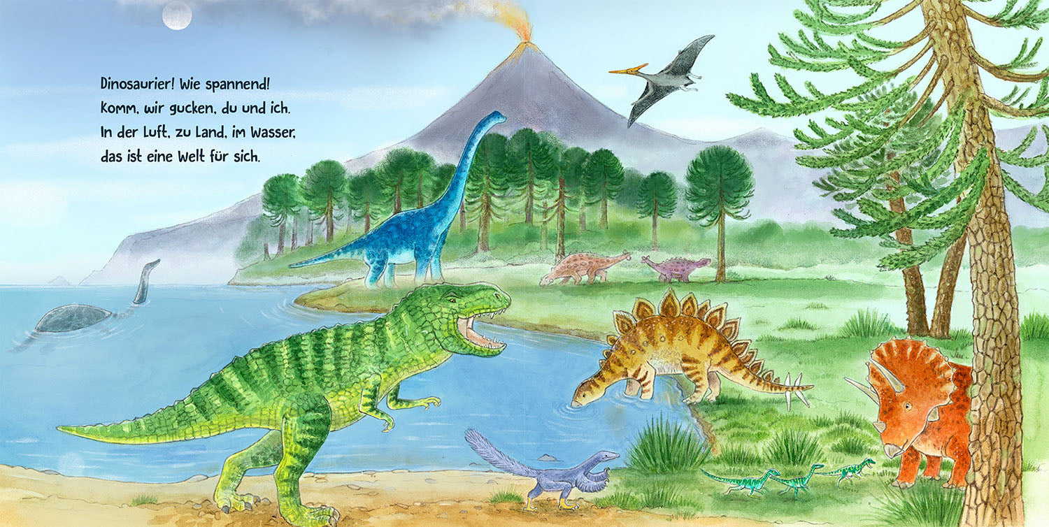 Look at the dinosaurs
