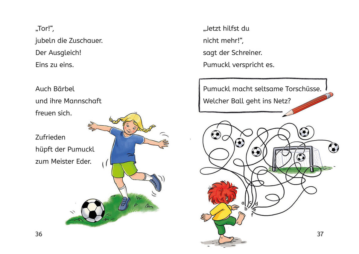 Pumuckl, Bücherhelden 1. Klasse, Pumuckl spielt Fußball