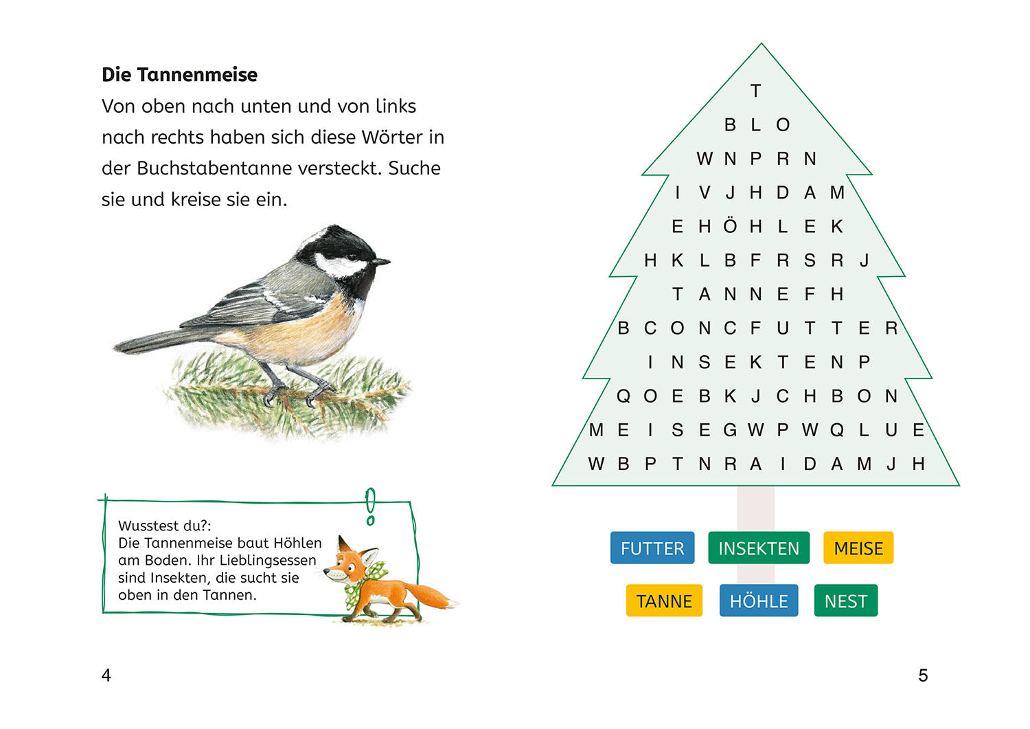 Lesen lernen mit Naturrätseln, Bücherhelden 2. Klasse, heimische Vögel