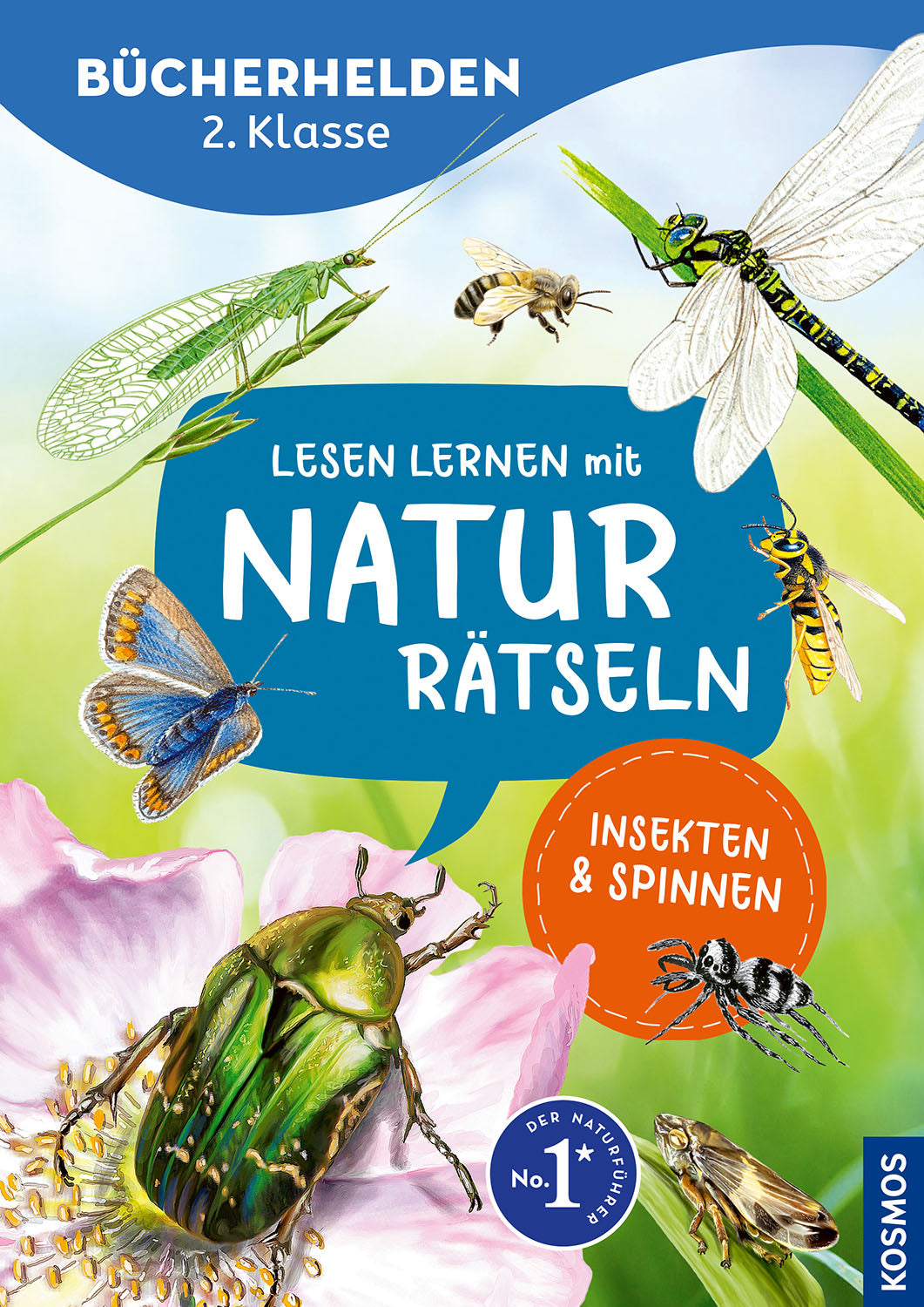 Lesen lernen mit Naturrätseln, Bücherhelden 2. Klasse, Insekten & Spinnen