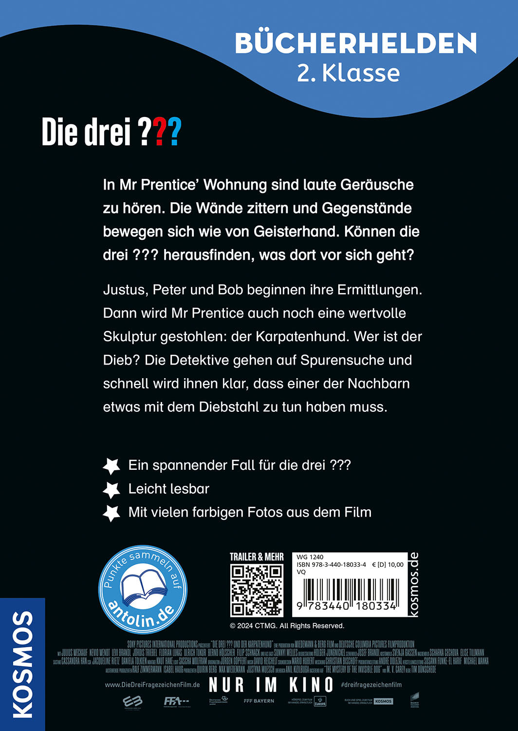 Die drei ??? Erstlese-Buch zum Film, 2. Klasse, und der Karpatenhund