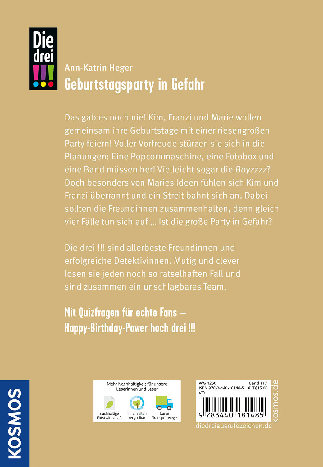 Die drei !!!, 117, Geburtstagsparty in Gefahr