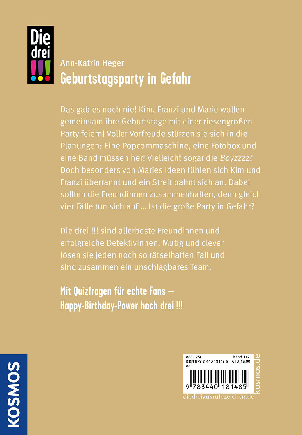 Die drei !!!, 117, Geburtstagsparty in Gefahr
