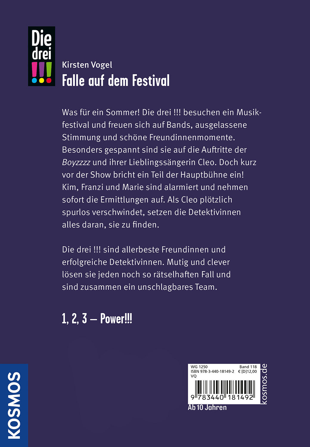 Die drei !!!, 118, Falle auf dem Festival