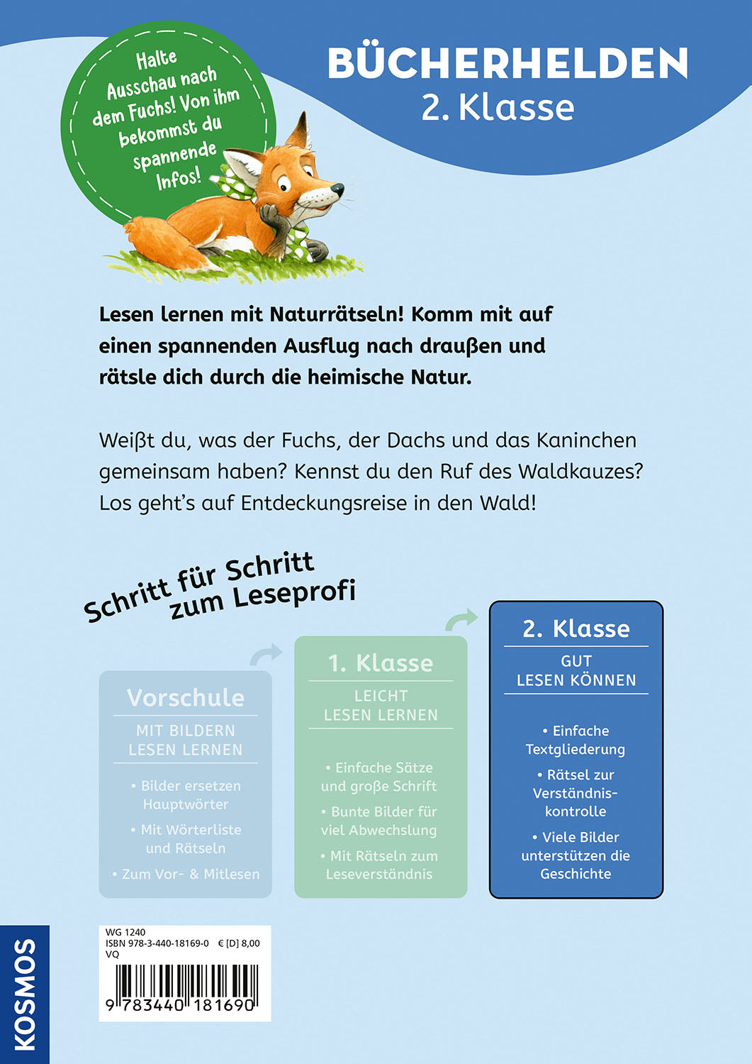 Lesen lernen mit Naturrätseln, Bücherhelden 2. Klasse, Tiere und Pflanzen im Wald
