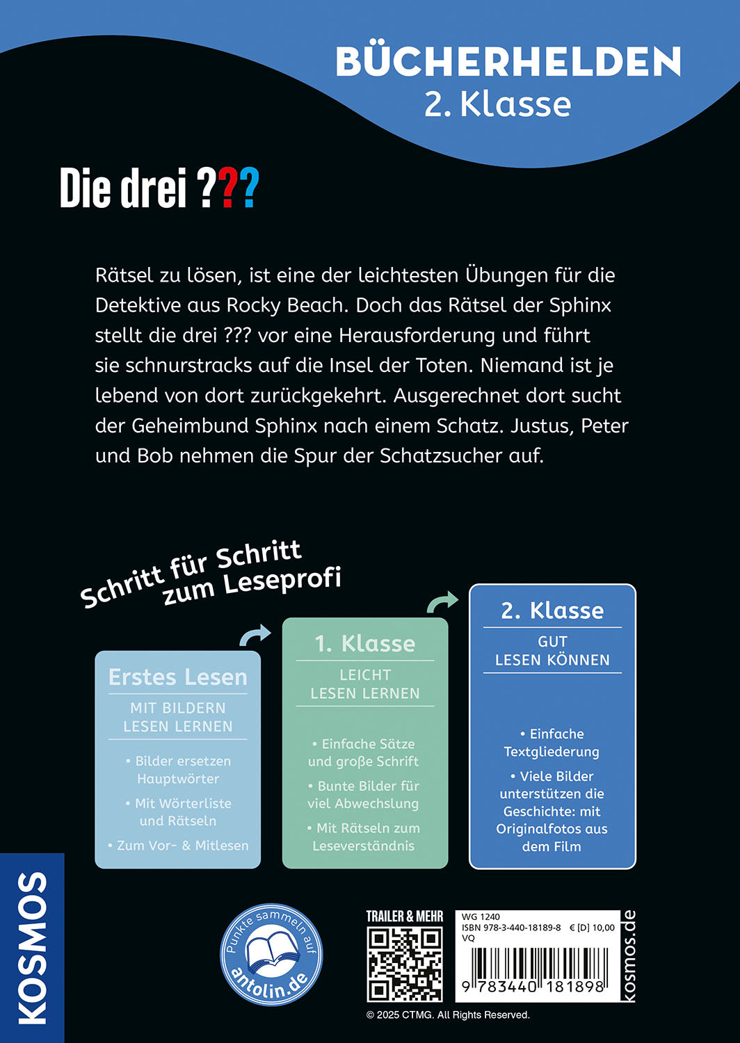 Die drei ??? Erstlese-Buch zum Film, 2. Klasse, Toteninsel