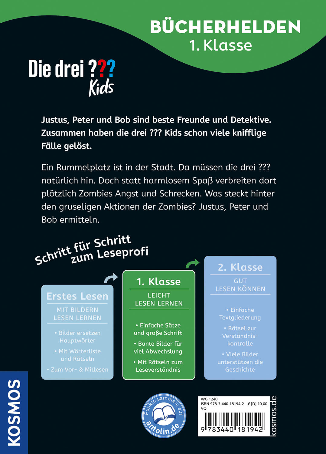Die drei ??? Kids, Bücherhelden 1. Klasse, Vorsicht, Zombies!