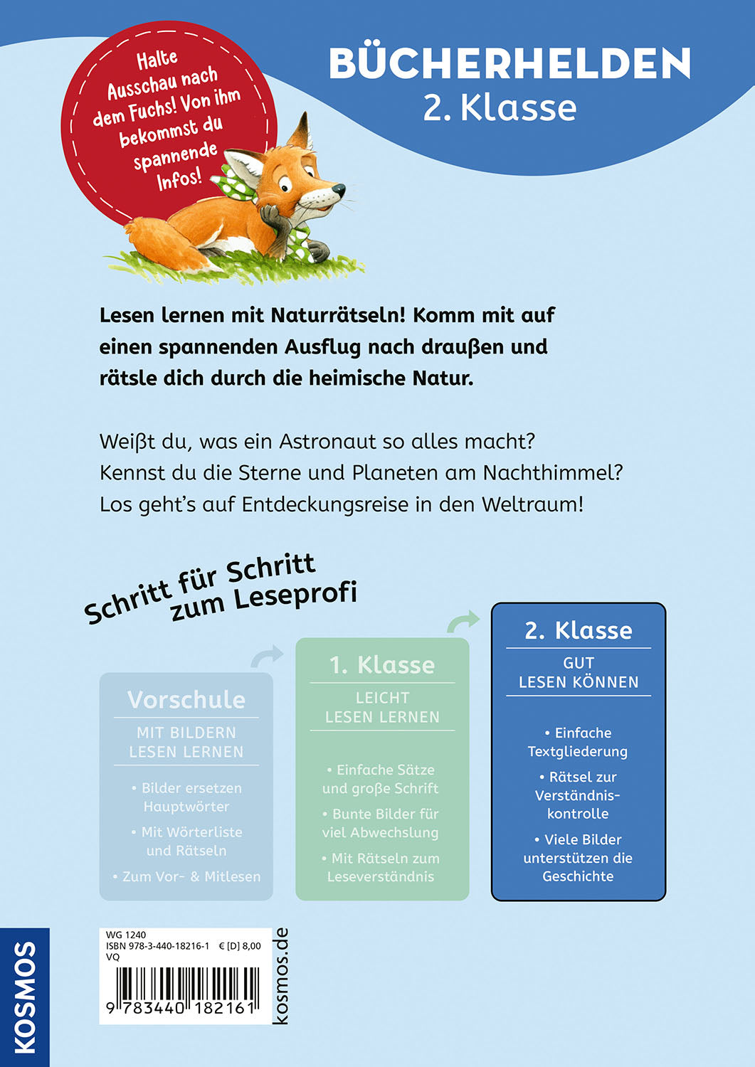 Lesen lernen mit Naturrätseln, Bücherhelden 2. Klasse, Sternbilder & Planeten