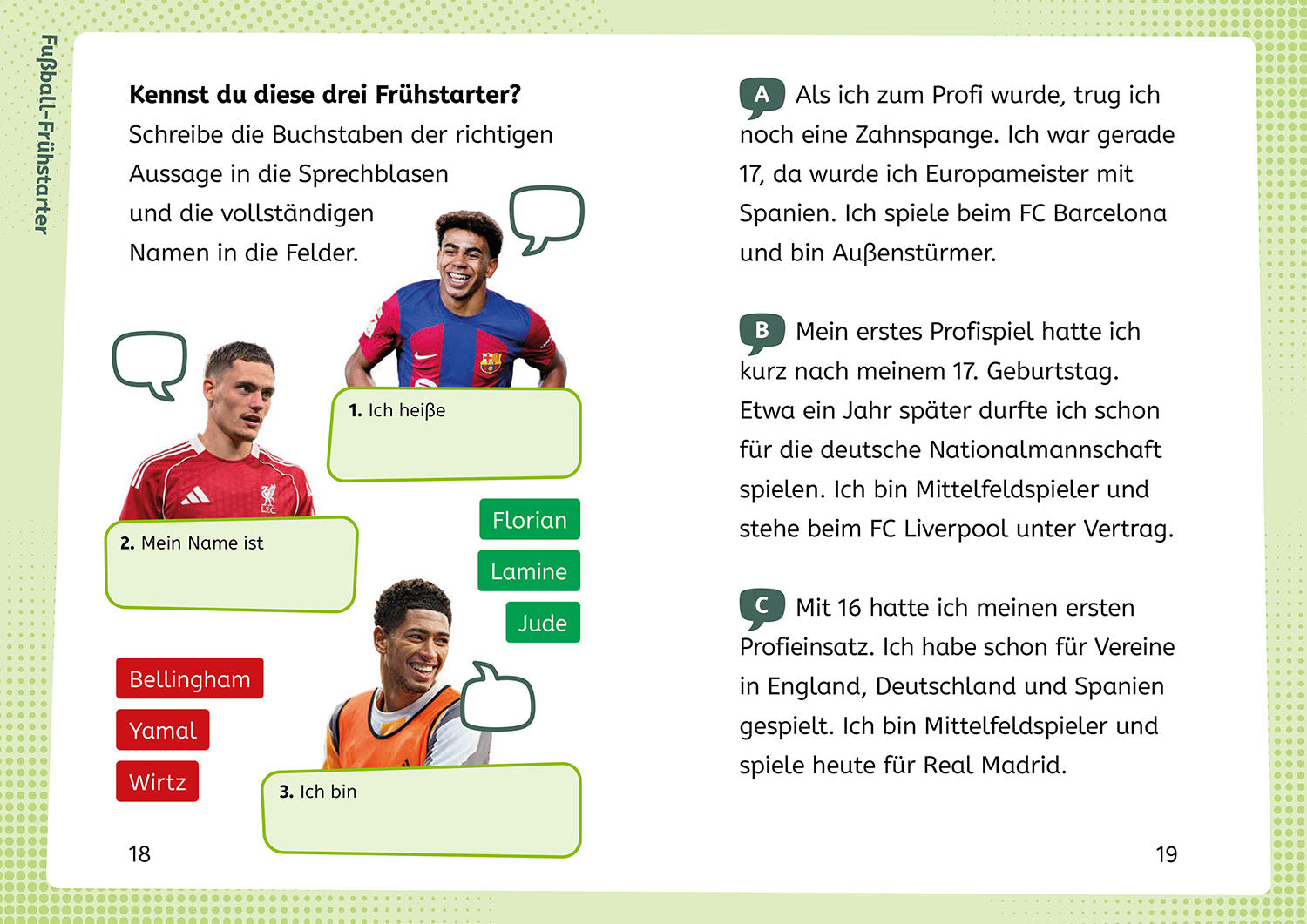 kicker Kids, Lesen lernen mit Fußballrätseln,