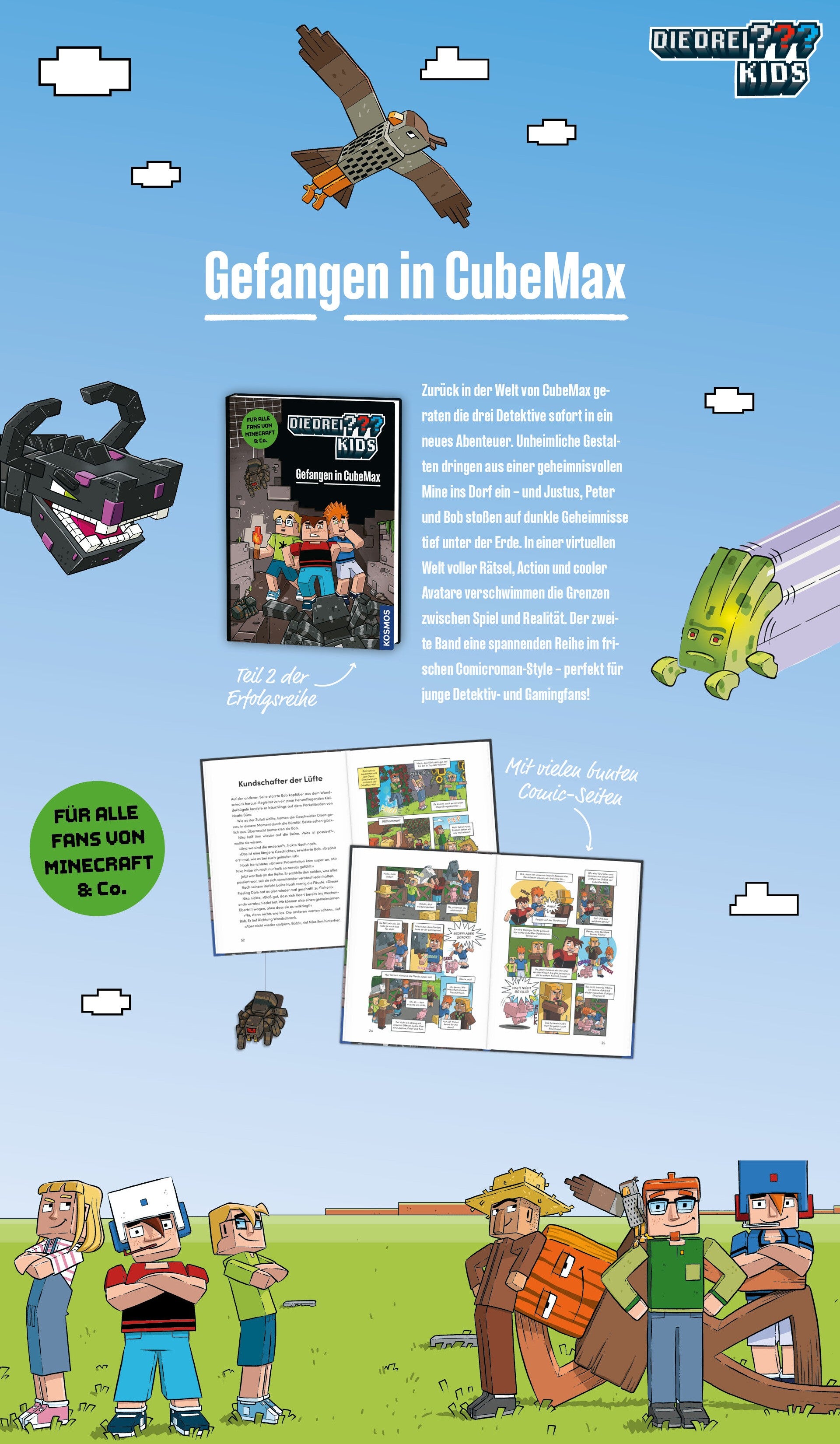 Die drei ??? Kids, Gefangen in CubeMax Banner