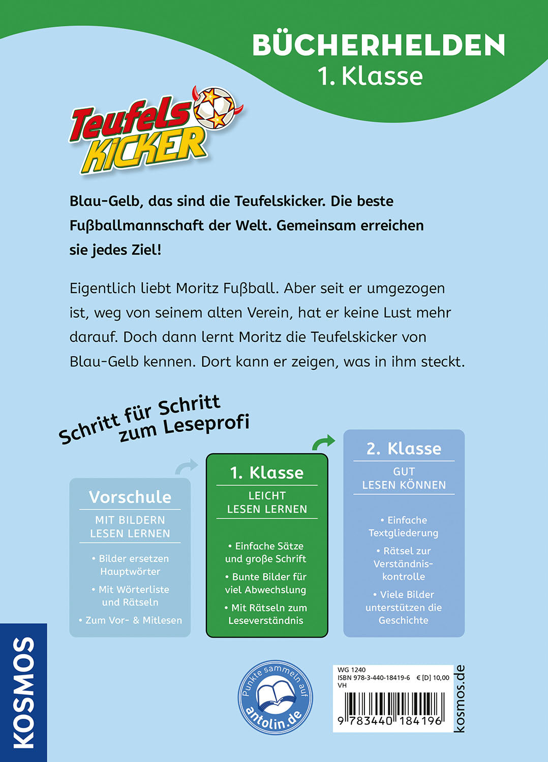 Teufelskicker, Bücherhelden 1. Klasse, Moritz macht das Spiel