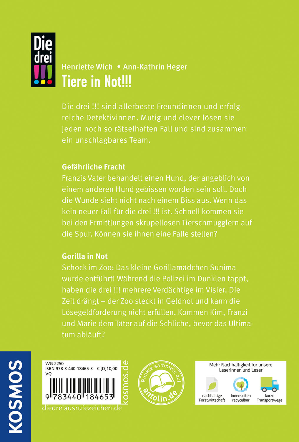 Die drei !!!, Gefährliche Fracht / Gorilla in Not (Doppelband)
