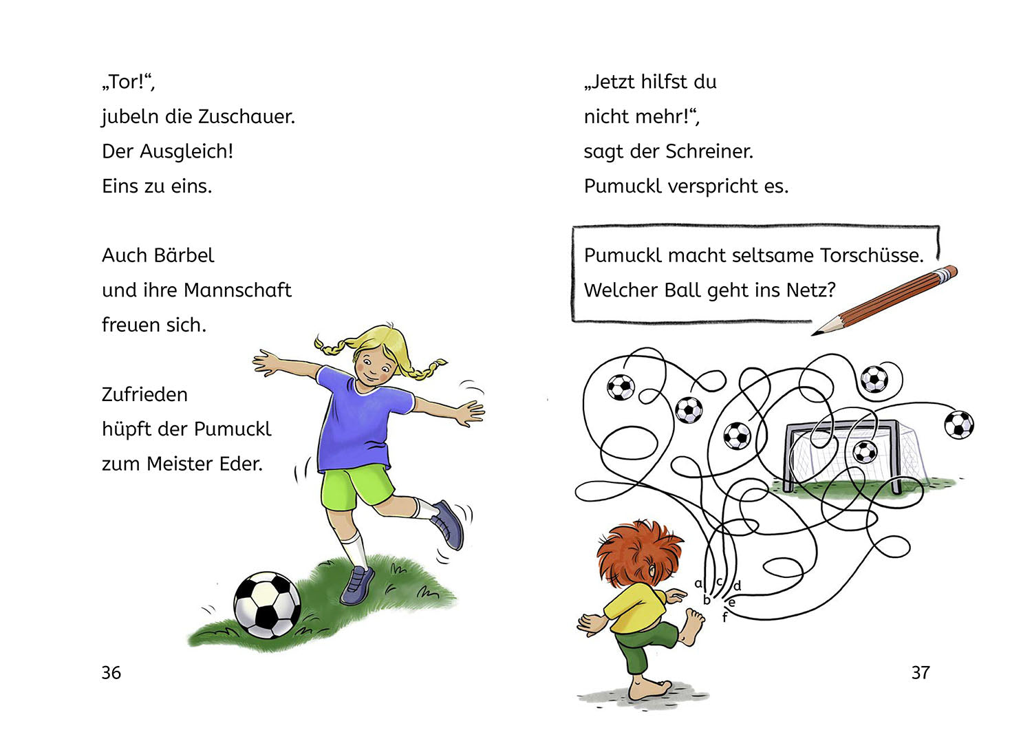 Pumuckl, Bücherhelden 1. Klasse, Pumuckl spielt Fußball