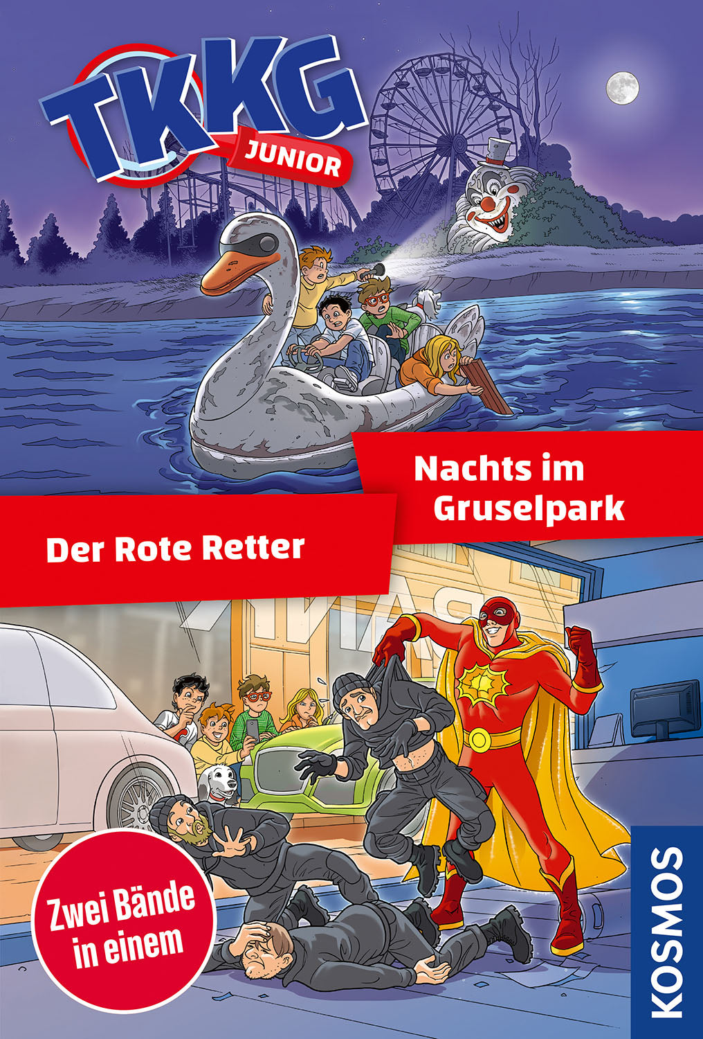 TKKG Junior, Der Rote Retter/Nachts im Gruselpark (Doppelband)