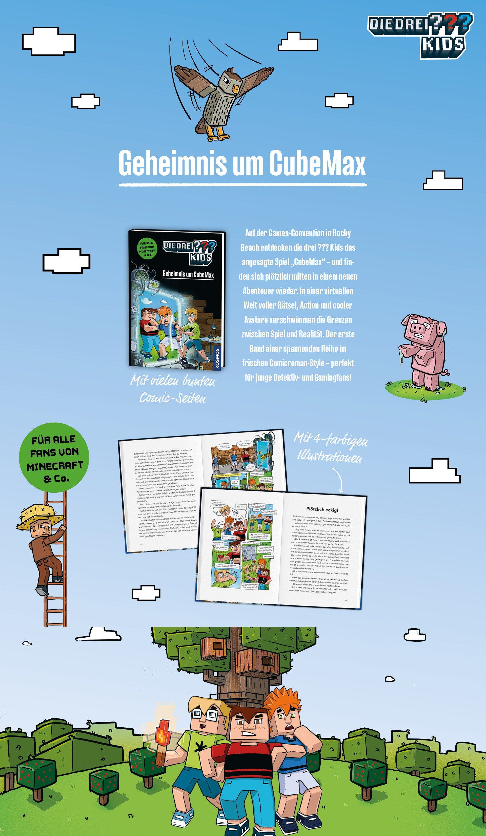 Die drei ??? Kids, Geheimnis um CubeMax Banner
