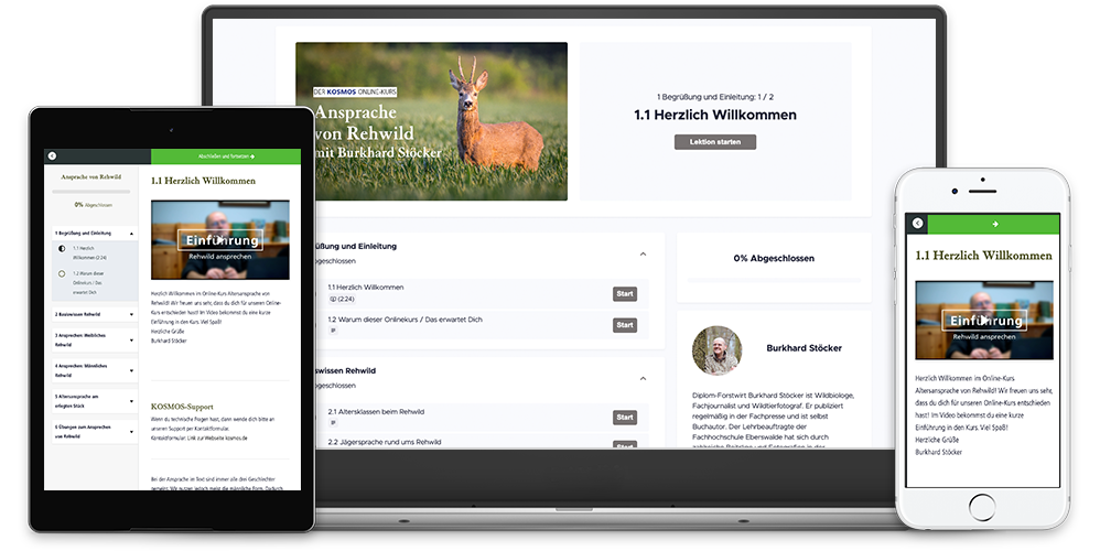Ansprache von Rehwild - Online-Kurs mit Burkhard Stöcker Banner