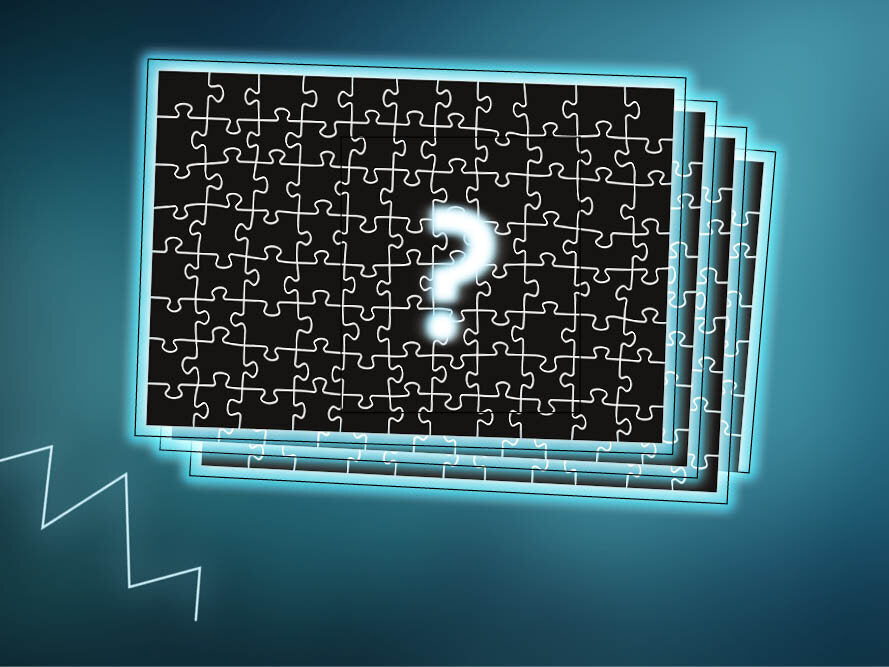 Neues Rätselgefühl mit vier Puzzlebilden