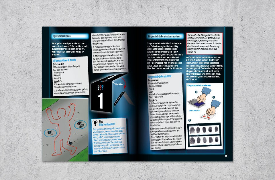 Umfangreiches Detektiv-Handbuch