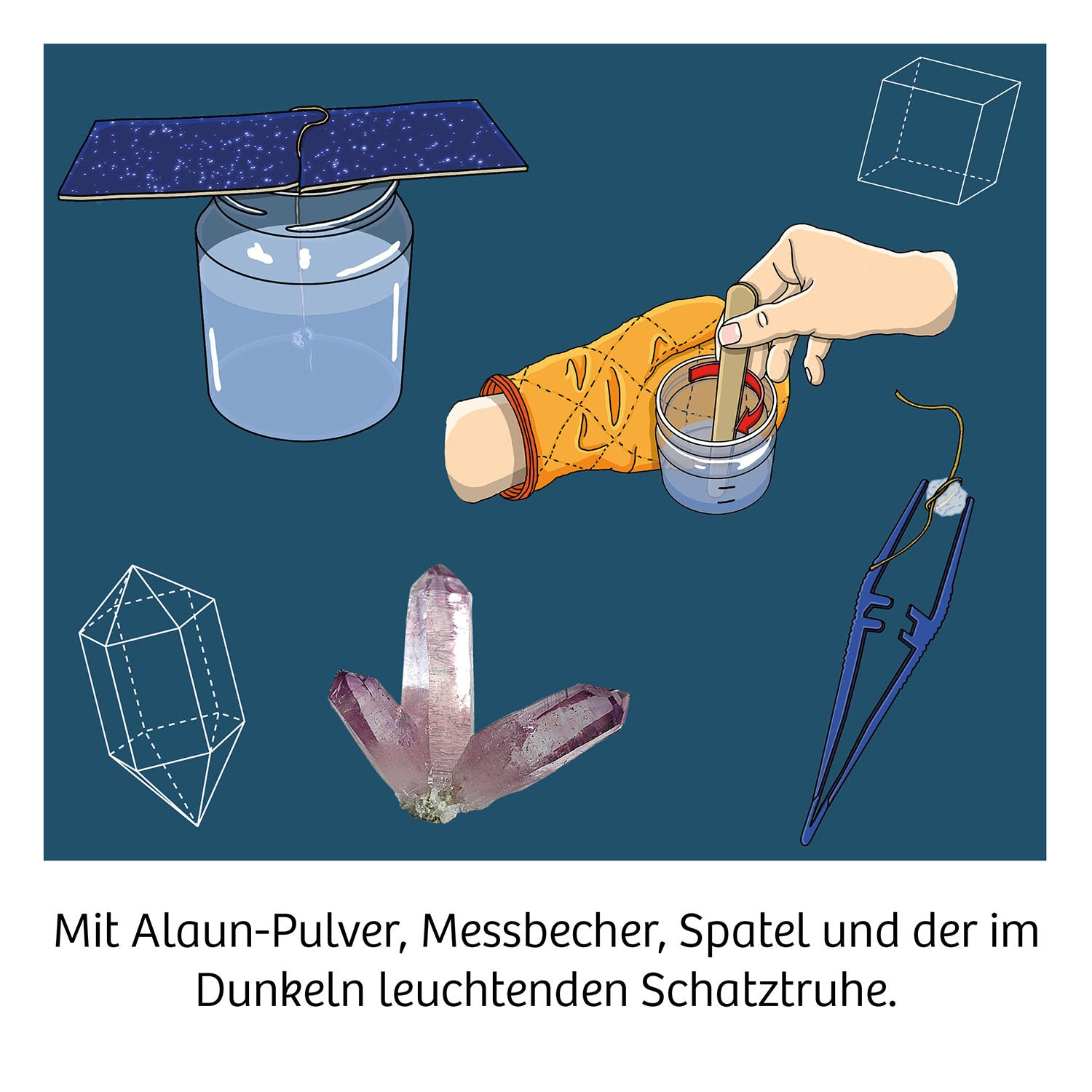 Nachtleuchtender Kristall-Schatz