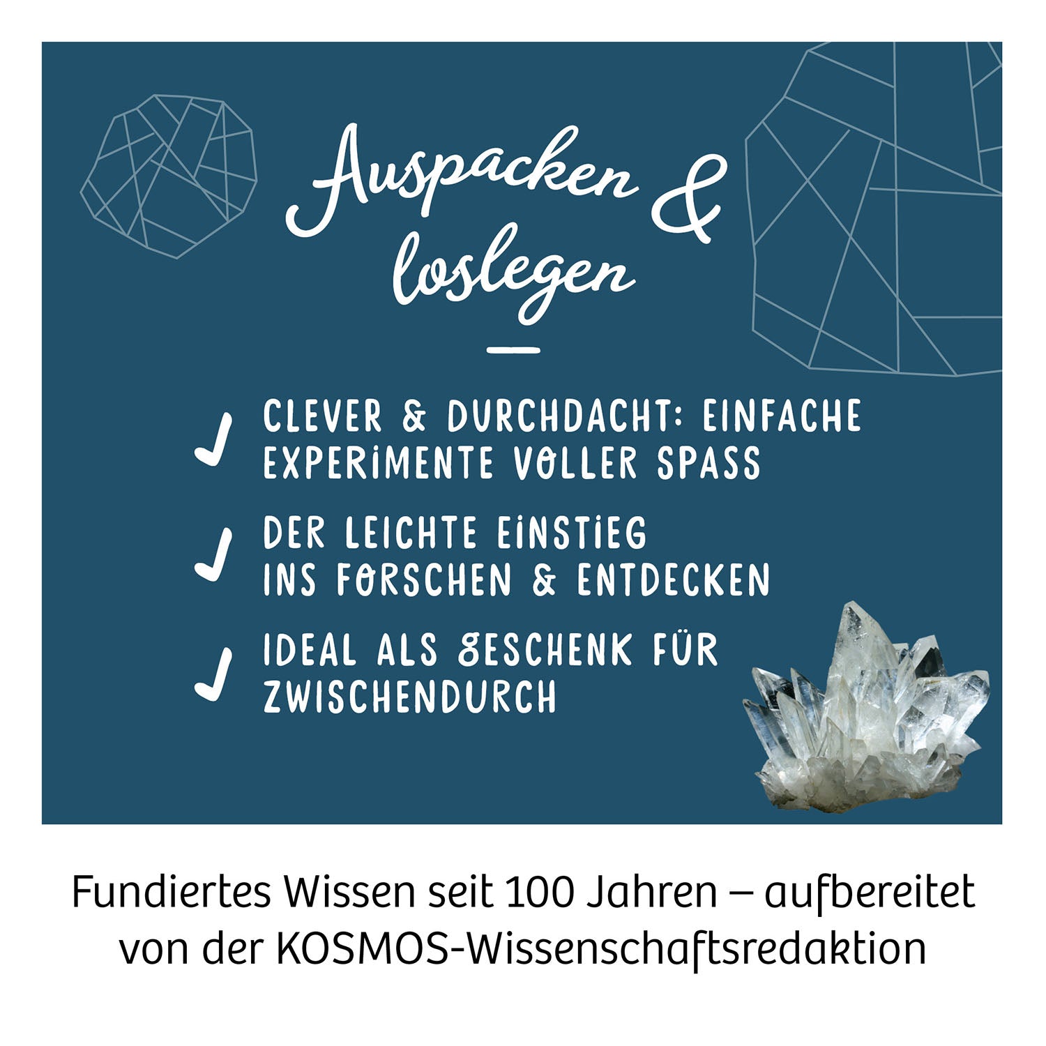 Nachtleuchtender Kristall-Schatz