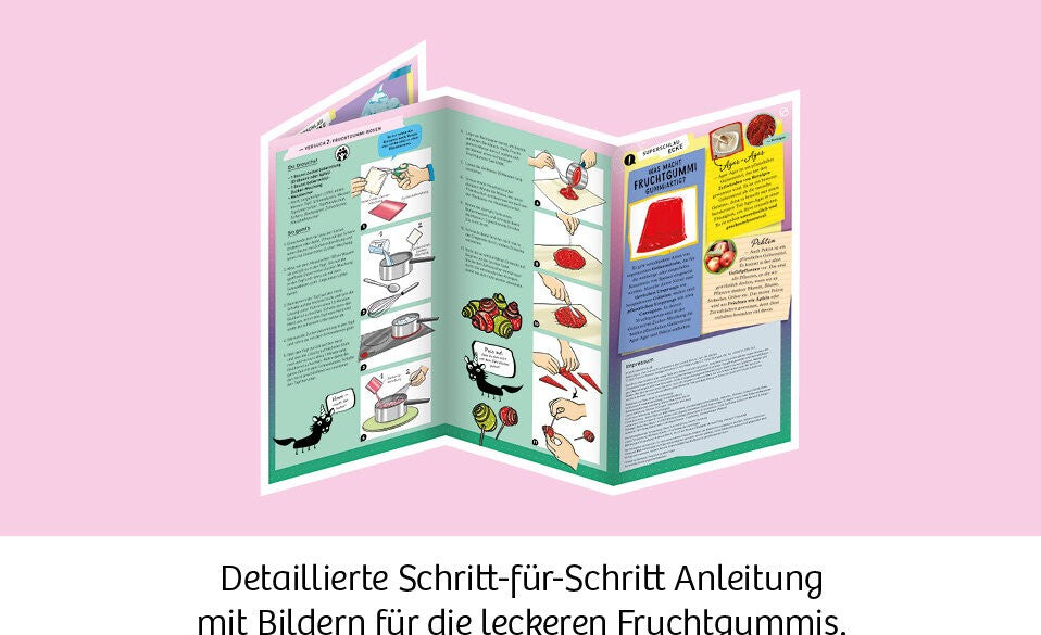Schritt-für-Schritt-Anleitung mit farbigen Illustrationen